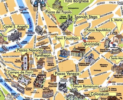 Rome City Map, Rome Sights, Rome Sightseeing, Rome Tourist, Places In Rome, Rome Map, Cruise Italy, Venice Map, Rome Vacation