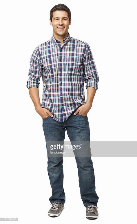 Stock Photo : Man Standing With Hands In Pockets - Isolated Hand In Pocket, Hands In Pockets, Classic Portraits, Man Standing, Male Poses, Free Stock Photos Image, Art Poses, Photo Reference, Strike A Pose