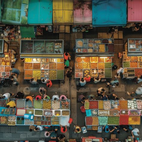 #Bustling Market Scene: Overhead view of a #vibrant street #market bustling with #vendors and #shoppers amid #colorful stalls. #aiart #aiphoto #stockcake ⬇️ Download and 📝 Prompt 👉 https://stockcake.com/i/bustling-market-scene_225540_42412 Market Scene, Space Pirates, Street Vendors, Colorful Umbrellas, Street Vendor, Traditional Market, Celebration Background, Aerial Photograph, Space Pirate