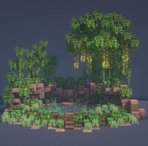 Minecraft Lush Garden, Fairy Forest Minecraft Ideas, Minecraft Building Ideas Nature, Minecraft Nature Aesthetic, Minecraft Garden Builds, Natural Minecraft Builds, Minecraft Natural Builds, Minecraft Mystical Forest, Minecraft Centerpiece Ideas In Game