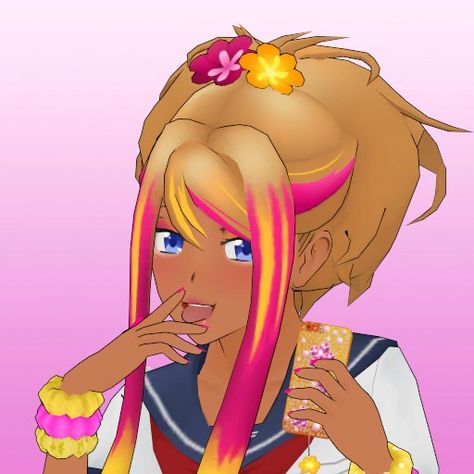 Yandere Simulator Characters, Panty And Stocking Anime, Dora Funny, Cute Small Animals, Punk Hair, Sims Hair, Black Love Art, Yandere Simulator, Anime Poses Reference