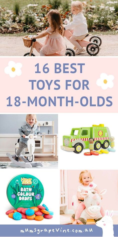 16 best toys for 18-month-olds Discover the perfect gifts for kids this age with our handy list of toys for 18 month old boys and girls. From ride-ons and rockers to bath toys and stacking blocks - there's something for everyone in our gift guides. #toysfor18monthold #babytoys #personalisedbabygifts #babyboygifts #babygirlgifts #christmasgiftideas #mumsgrapevine Toys For 1 Year Boy, Toys For 18month Old, Twos Classroom, 12 Month Toys, 2nd Christmas, Cool Toys For Boys, Best Christmas Toys, Girls Gift Guide, Baby Boy Toys