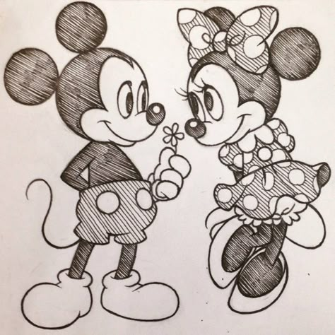 Mickey And Minnie Mouse Sketches - Mickey And Minnie Mouse Sketch Disney Characters Easy, Mickey Drawing, Mickey Mouse Imagenes, Minnie Mouse Drawing, Mickey And Minnie Kissing, Cute Drawings Of Love, Mouse Sketch, Mickey Mouse Y Amigos, Minnie Y Mickey Mouse