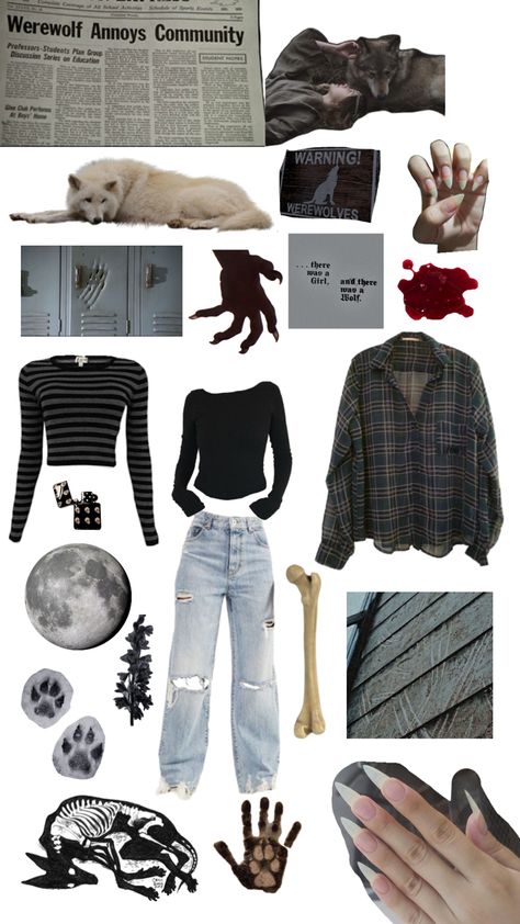 #werewolf #lycanthropic #shuffle #silly #therian #goth #moon #whisper #dark #crime Werewolf Clothes, Werewolf Aesthetic Outfit, Straight Eyebrows, Werewolf Aesthetic, Almond Eyes, Clear Winter, Winter Color Palette, Diamond Face, Long Layers