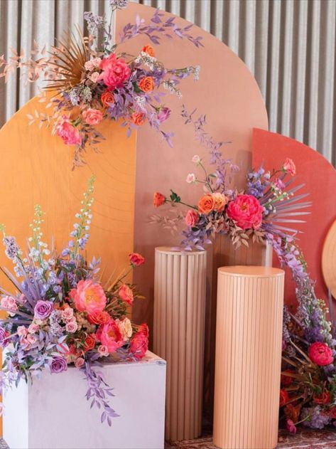 Neutral + Bright Arch Event Installation Backdrop Event Installation, Arch Installation, Instagram Display, Arch Backdrop, Birthday Party Theme Decorations, Event Signage, Peach Wedding, Backdrop Design, Garden Theme