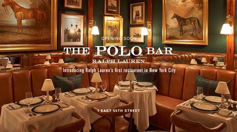 Summer Wind: Ralph Lauren's Polo Bar Lauren Bush, New York Restaurants, Polo Bar, Ny Restaurants, Nyc Bars, Romantic Restaurant, Restaurant New York, Nyc Restaurants, Classic American