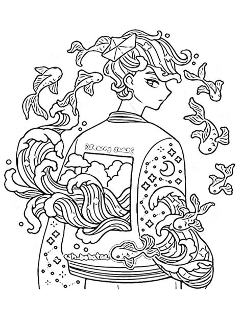 Demonic Coloring Pages, Cartoon Coloring Pages For Grown Ups, Colouring Sheets Aesthetic, Cute Coloring Pages Aesthetic, Goth Coloring Pages, Coloring Pages Nature, Free Coloring Pages For Kids, Abstract Coloring Pages, Barbie Coloring Pages