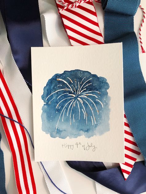 Happy 4th of July!  #elstudio #watercolor #fireworks Watercolour Fireworks, 4th Of July Watercolor, Firework Watercolor, Fireworks Watercolor, May Watercolor, Watercolor Fireworks, Veterans Day Thank You, Watercolor Calendar, Watercolour Ideas