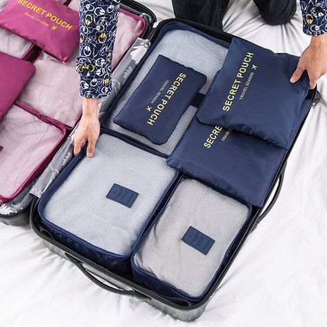 6Pcs Waterproof Travel Bags Luggage Organizer Travel Bag, printed shirts for men, xxxxl hoodie men, little phone bag estonia travel, travel info, travel hack #TravelTipsLeLuxace #traveltheworld #mytravelgram, back to school, aesthetic wallpaper, y2k fashion Sport Bag Men, Travel Bag Set, Waterproof Travel Bag, Luggage Organization, Travel Bag Organization, Travel Storage Bag, Packing Cubes, Storage Bags For Clothes, Travel Storage