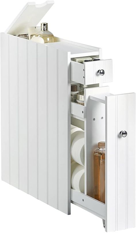 Slimline Bathroom Storage, Redo House, Narrow Bathroom Storage Cabinet, Slim Bathroom Cabinet, Narrow Bathroom Storage, Sliding Storage, White Bathroom Storage, Slim Bathroom Storage, Bathroom Unit