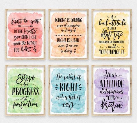 School Wall Art Ideas Classroom, Inspirational Classroom Quotes, Teachers Office Decor, School Wall Art Ideas, Counselor Office Decor, School Counselor Office Decor, Growth Mindset Classroom, Counselors Office Decor, School Counselor Office