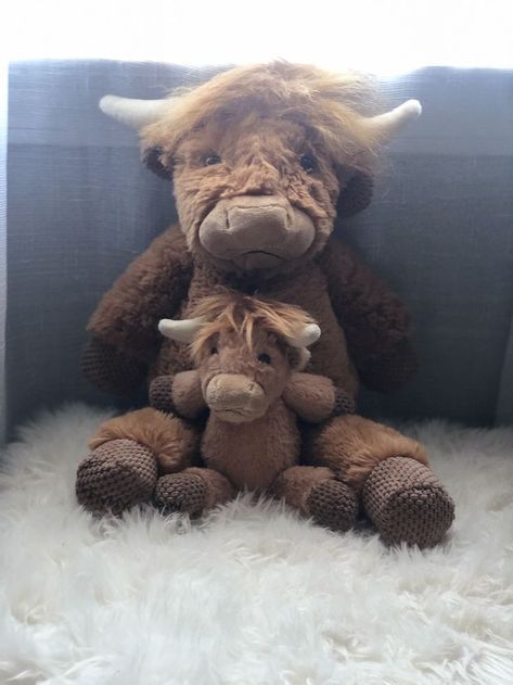 Cow Teddy Bear, Cow Teddy, Cow Nursery, Small Cow, White Sewing Machine, Western Bedroom, How To Say, Cute Wild Animals, Highland Cow