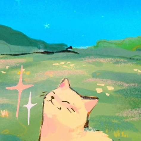 Madi on Instagram: "It was sunny all weekend so I felt inspired to draw this happy cat in the fields for this month’s patre⭐️n rewards 🐈💚🌸 Swipe to see all rewards together :•) as always: you can join, until the end of the month. _ #sketchdrawing #cat #cutedrawings #catdrawing" Arte Madi, Bd Art, Cat Posters, Always You, Happy Cat, Cat Drawing, Cute Doodles, الرسومات اللطيفة, Cute Illustration