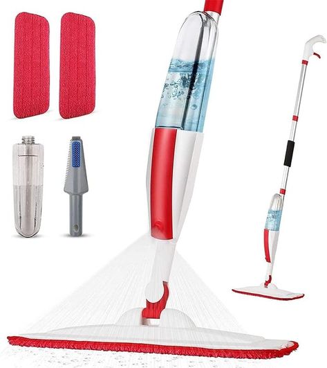 Amazon.com: Mops for Floor Cleaning Wet Spray Mop with 14 oz Refillable Bottle and 2 Washable Microfiber Pads Home or Commercial Use Dry Wet Flat Mop for Hardwood Laminate Wood Ceramic : Industrial & Scientific Reusable Pads, Spray Mop, Flat Mop, Mops And Brooms, Reusable Pad, Wood Ceramic, Dust Mop, Microfiber Mops, Floor Cleaning