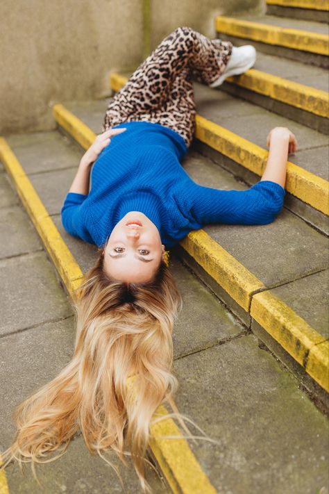 Sitting Upside Down, Laying Upside Down Pose, Laying On Stairs, Family Brand, Poses Reference, Brand Photography, Pictures Of People, Unique Image, Commercial Photography