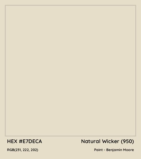 Natural Wicker Paint Color, Natural Wicker Benjamin Moore, Elephant Tusk Benjamin Moore, Wicker Paint Color, Benjamin Moore Natural Wicker, Rambler Remodel, Paint Benjamin Moore, Munsell Color System, Benjamin Moore Exterior