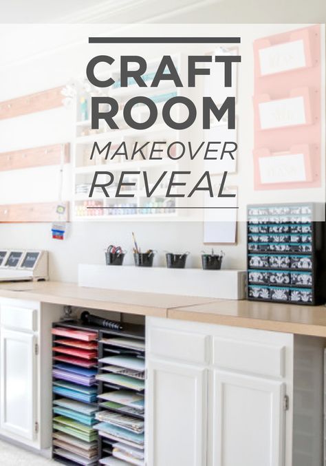 The first step to making you feel right at home in your new space? Organization! A gallery wall of categorized units is a great place to start. Try to recreate this look by starting with a color like Vibrant White in BEHR paint. We love Craving Some Creativity’s Craft Room Makeover Reveal. Paint Colors For Craft Room, Craft Room Wall Color, Organization Ideas Office, Craft Room Makeover, Space Organization, Room Wall Colors, S Craft, Dream Craft Room, Behr Paint