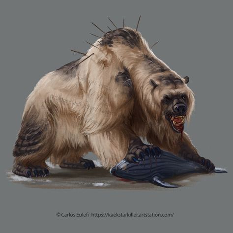 ArtStation - Irkuiem , Kaek McBeardy Bear Fantasy Art, Carnivore Animals, Bear Creature, Bear Monster, Silent Hill Art, Bear Eating, Myths & Monsters, Creepy Monster, Fake Animals