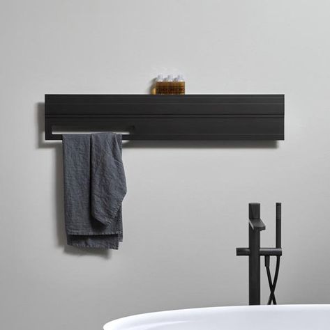 Bitlight horizontal electric towel warmer Bathroom Modern Design, Electric Bathroom, Warm Bathroom, Electric Towel Warmer, Bathroom Modern, Designer Radiator, Bathroom Idea, Towel Warmer, Heated Towel Rail