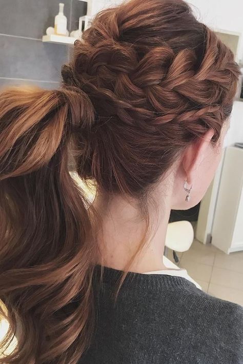 24 Pony Tail Hairstyles Wedding Party Perfect Ideas ❤ pony tail hairstyles high on red hair with braids lolashairbudapest #weddingforward #wedding #bride #weddinghair #ponytailhairstyles Red Hair With Braids, Tail Hairstyles Wedding, Tail Hairstyles, Hair With Braids, Ponytail Wedding, Hairstyles High, Tail Hairstyle, Pony Hairstyles, Face Shape Hairstyles