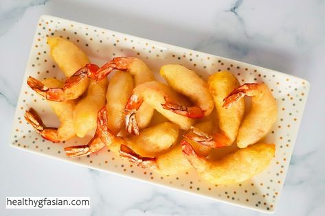 Chinese Deep Fried Batter Prawn | Healthy gf Asian Deep Fried Prawns, Deep Fry Batter, Asian Recipes Healthy, Gluten Free Asian, Gluten Free Chinese Food, How To Cook Prawns, Gluten Free Asian Recipes, Chinese Steamed Buns, Prawn Fritters