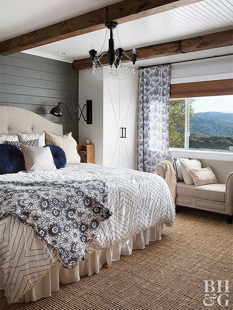 Beadboard Ceiling, Bedroom Updates, Cottage Bedroom, Ship Lap Walls, Remodel Bedroom, Cool Diy Projects, Beautiful Bedrooms, Dream Bedroom, Cozy Bedroom