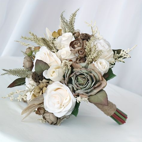 Faster shipping. Better service Simple Artificial Wedding Bouquet, Bridal Flower Set, Wedding Bouquet Ivy, Fabric Flower Bouquet Wedding, Woodland Backyard, Wedding Bride Bouquet, Wedding Throw, Artificial Bridal Bouquets, Elegant Wedding Bouquets