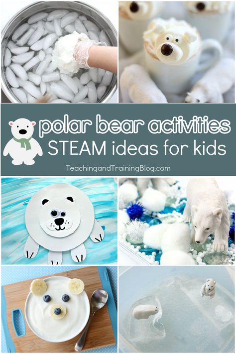 Bear Activities For Kids, Polar Bears Kindergarten, Polar Bear Activities, Polar Bears Preschool, Polar Animals Preschool, Winter Animals Preschool, Polar Activities, Arctic Animals Activities, Polar Bears Activities