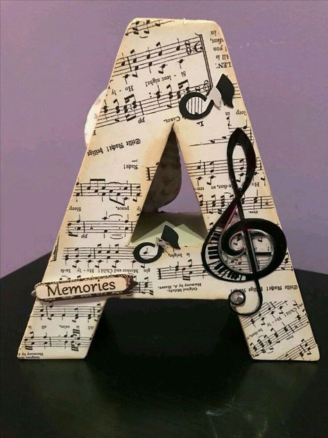 Music Centerpieces, Polka Dot Wall Decals, Alphabet Letters Design, Letter Decor, Music Crafts, Fabulous Diy, Music Birthday, Music Decor, Alphabet Art