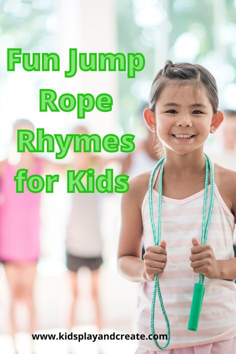 laying jump rope is a fun activity for kids. It keeps kids active, it helps with coordination and it’s great exercise. Check out these fun jump rope rhymes for kids. Jump Rope Rhymes for the playground, Jump Rope Rhymes for gym class, jump rope rhymes for summer, Jump rhymes for 1st grade, jump rhymes for kindergarten, Easy songs for playing jump rope. Jump Rope Rhymes, Rhymes For Kindergarten, Jump Rope Games, Jump Rope Songs, Skipping Rope Workout Beginner, How Much Weight Can You Lose Jumping Rope, Jump Rope Routine, Jump Rope For Fat Loss, Rope Exercises