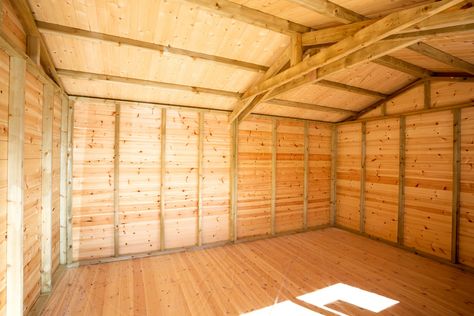 What is the best way to insulate a shed in your garden? Shed Insulation Ideas, Insulating A Shed, Shed Shelving, External Insulation, Garbage Shed, Shed Frame, Prefab Sheds, Insulated Garden Room, Fabric Covered Walls