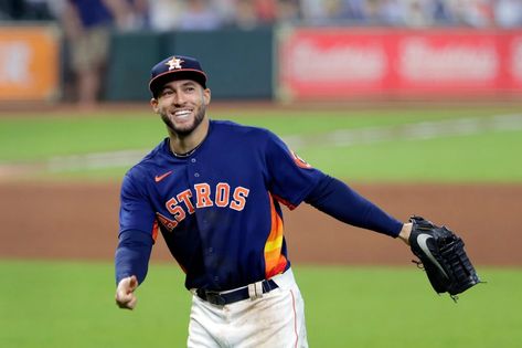 George Springer Signs $150 Million Deal With Toronto Blue Jays - The New York Times Houston Astros Players, Astros Players, Trevor Bauer, George Springer, Vladimir Guerrero, Sports Illustrated Covers, Poster Boys, The Outfield, Tampa Bay Rays