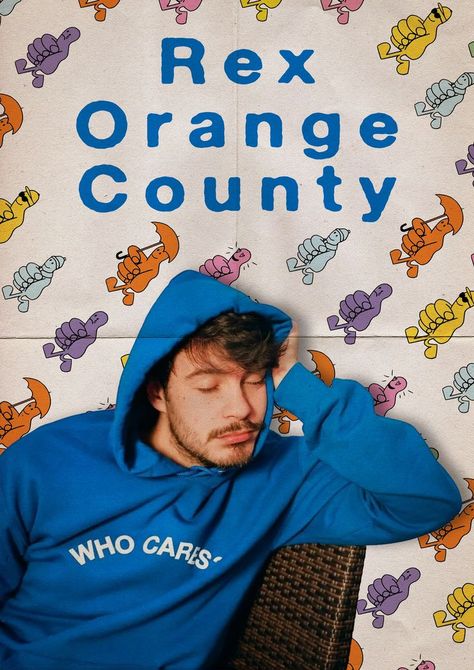 Poster Rex Orange County Poster size A4 Creator: Francisco Mesquita Rex Orange County Poster, Rex Orange County, Rex Orange, Grunge Posters, Orange Country, Dorm Posters, Concert Fits, Weird Shirts