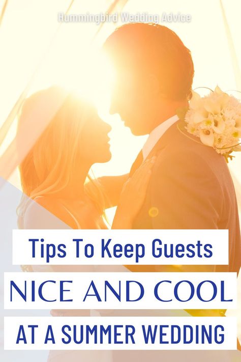 No one wants to be a wedding guest at a super hot wedding if they can help it. Not only are hot summer wedding uncomfortable, but they can ruin your experience. Luckily, there are ways to help your guests stay cool at a summer wedding. And, many of the ways to keep guests comfortable are easy to do, and affordable. This post has all the tips for you if you're getting married in the summer! // brides // bridal // summer wedding // hot wedding // sweaty wedding // grooms // wedding guest // wed // Hot Weather Wedding, Barbeque Wedding, Hot Summer Wedding, Hummingbird Wedding, Hot Wedding, Wedding Tools, Wedding Planning On A Budget, Wedding Guest List, Summer Wedding Guests