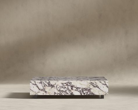 Black And White Coffee Table, Coffee Table Marble, Viola Marble, Table Lamps Kitchen, White Coffee Table, Parisian Interior, Marble Square, Purple Bedrooms, Spring Bedroom