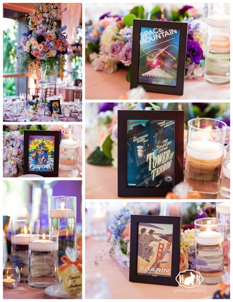 Disney Wedding Flowers, Disneyland Wedding Reception, Pavilion Reception, Ideas Casamiento, Disney Centerpieces, Married Photos, Disney Wedding Centerpieces, Fairytale Wedding Decorations, Garden Wedding Photos