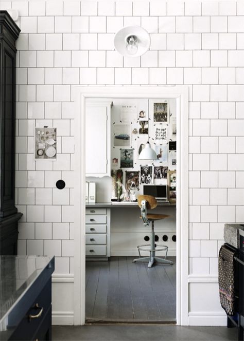 a scandinavian renovation. | sfgirlbybay White Ceramic Tiles, Subway Tile Kitchen, Swedish House, Herringbone Floor, Kitchen Benches, Scandinavian Kitchen, White Tiles, Scandi Style, Scandinavian Home