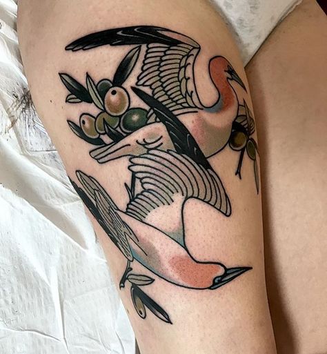 Northern gannets for Maggie the bird nurse. Fun! Northern Tattoo, Gannet Bird, Bird Tattoo, Thigh Tattoos Women, Aesthetic Tattoo, Birds Tattoo, Thigh Tattoo, Tattoos And Piercings, Skull Tattoo