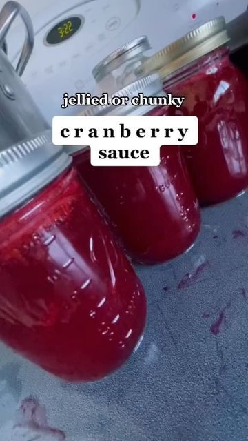 Barefoot mimosas on Instagram: "Jelly or chunky cranberry sauce! Perfect for thanksgiving and SO simple. #cranberrysauce #cranberries #cranberry #canning" Cranberry Sauce To Can, Canning Jelly, Cranberry Sauce, Mimosa, Hot Water, Cranberry, Jelly, Sauce, Yummy Food