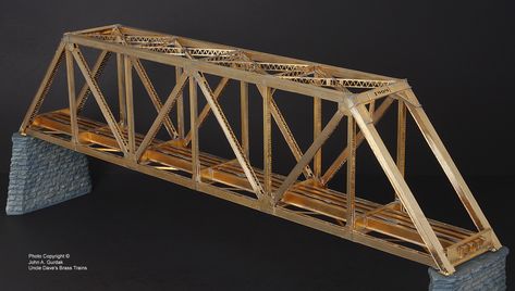 Warren Truss Bridge Warren Truss, Toy Trains Storage, Bridge Structure, Model Train Table, Bridge Model, Truss Bridge, Tooth Pick, Mickey Mouse Coloring Pages, Bridge Construction