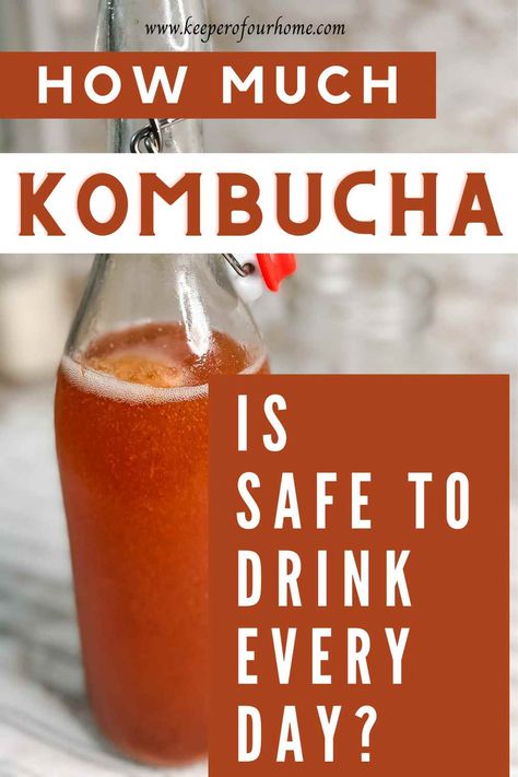 HOW MUCH KOMBUCHA TEA SHOULD YOU DRINK DAILY? - Keeper of our Home Kombucha Tea Recipe, Benefits Of Kombucha, Kombucha Brewing, Diy Kombucha, Kombucha Benefits, How To Brew Kombucha, Kombucha Recipe, Homemade Kombucha, Fermented Tea