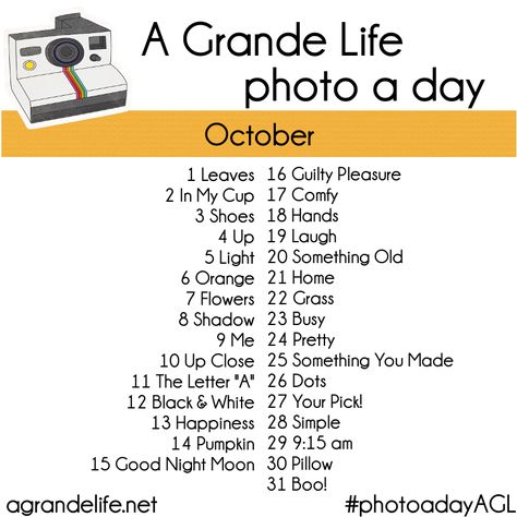 "Photo a day" prompts--I'm going to adapt this to writing Photo A Day Challenge, Photo A Day Ideas, Photo Prompts, Tea Cake, Quotes About Photography, Doodle On Photo, Photography Challenge, Day Challenge, Photo A Day