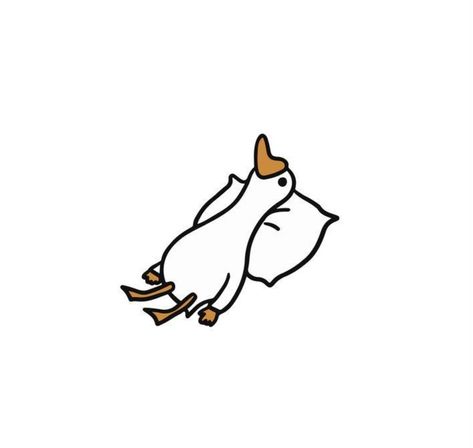 Cute Doodle Art Easy, Goose Drawing, Duck Tattoos, Cute Small Drawings, Affiches D'art Déco, Duck Drawing, Duck Wallpaper, Easy Doodle, Easy Doodles