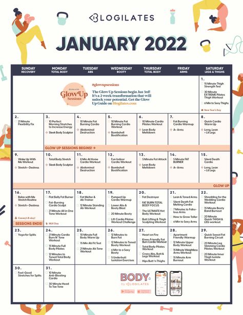 Workout calendar 2022 #workoutcalendar2022 #workout #workoutcalendar January Workout Challenge, Blogilates Calendar, Gym Calendar, January Workout, January Workouts, Cardio Burn, Cardio Pilates, Cassey Ho, Fat Burning Cardio