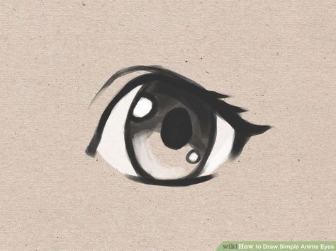 How to Draw Simple Anime Eyes: 5 Steps (with Pictures) - wikiHow Female Anime Eyes, Easy Anime Eyes, Girl Eyes Drawing, Mata Manga, Regard Animal, How To Draw Anime Eyes, Realistic Eye Drawing, Manga Eyes, Simple Anime