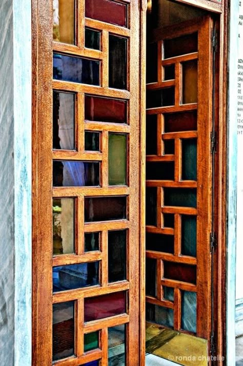 Color Glass Door, Stained Glass Shutters, Stained Glass Bookshelf, Stained Glass Windows Front Door, Colored Glass Door, Stained Glass Door Window, Stained Glass Pocket Doors, Stained Glass Interior Doors, Stained Glass Front Doors