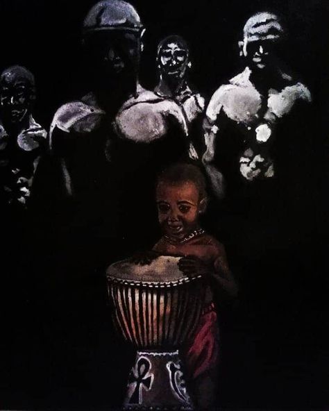 Black Ancestors Art, Black Ancestors, African Ancestors, African Traditional Religions, Souls Art, Afrofuturism Art, African Art Paintings, Drummer Boy, Spiritual Experience