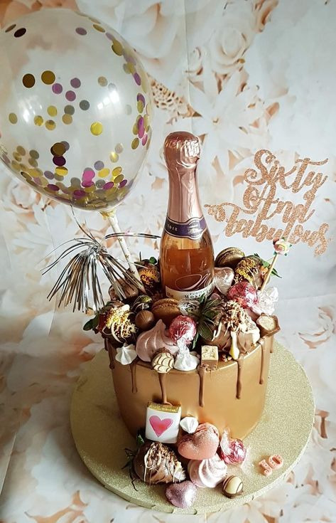 Cakes With Wine Bottles On Top, Drip Cake, Drip Cakes, Wine Bottles, Wine Bottle, Birthday Cake, Happy Birthday, Wine, Cake