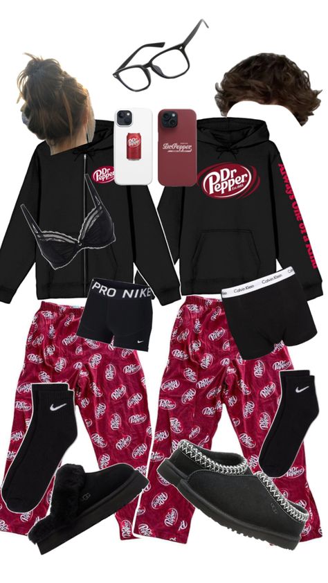 Matching Pj Pants For Couples, Cute Couple Pjs, Matching Pjs For Couples Christmas, Movie Theater Date Outfit, Couple Pjs Matching, Pjs Outfits For School, Matching Pyjamas Couple, Highschool Volleyball, Pjs For Couples