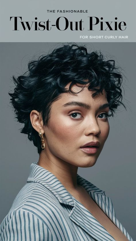 Textured Pixie Cut ✨ Pixie Bob Haircut Curly Hair, Curly Bixie 90s, Shaggy Curly Pixie, Super Short Curly Haircuts, Short Pixie Cut Curly Hair, Curly Short Shag, Very Short Curly Hair Pixie, Curly Pixie Cuts Naturally, Super Short Curly Hairstyles